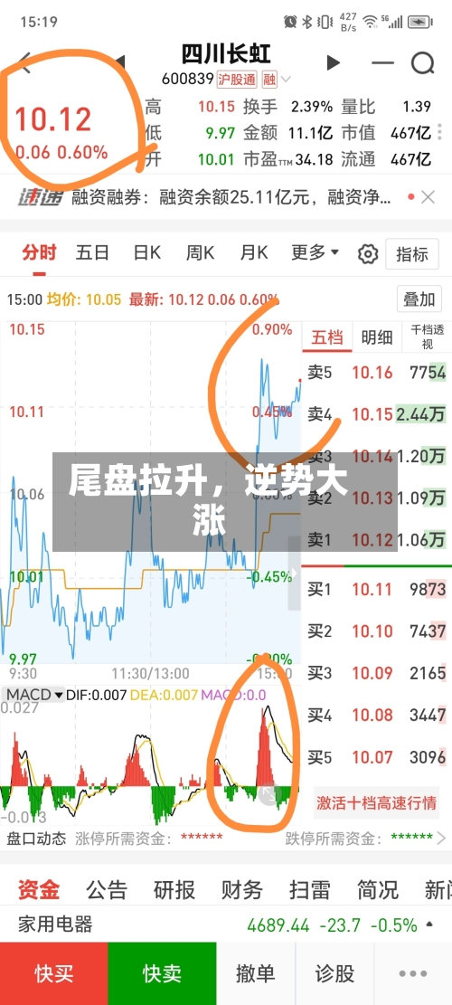 尾盘拉升，逆势大涨