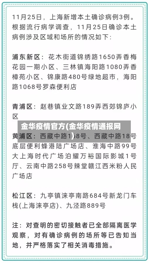 金华疫情官方(金华疫情通报网)