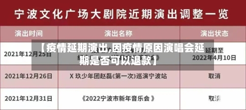 【疫情延期演出,因疫情原因演唱会延期是否可以退款】