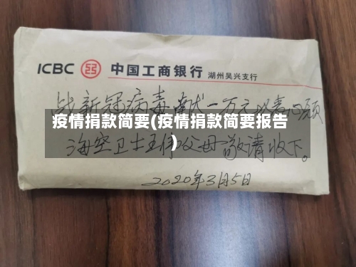 疫情捐款简要(疫情捐款简要报告)