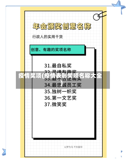 疫情奖项(疫情表彰奖项名称大全)
