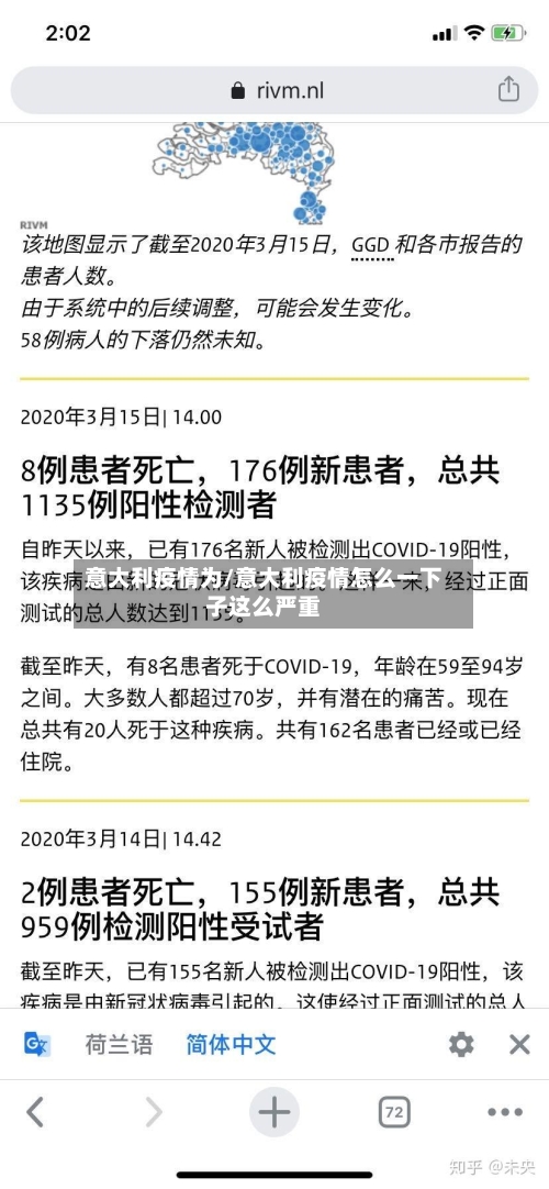 意大利疫情为/意大利疫情怎么一下子这么严重