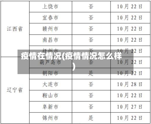 疫情在情况(疫情情况怎么样)