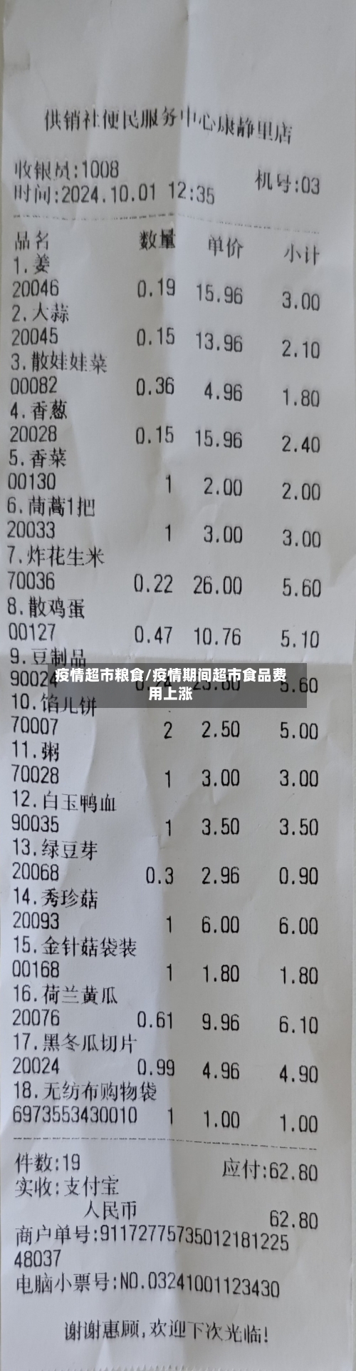 疫情超市粮食/疫情期间超市食品费用上涨