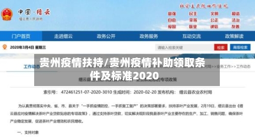 贵州疫情扶持/贵州疫情补助领取条件及标准2020