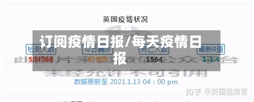 订阅疫情日报/每天疫情日报