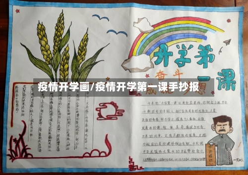 疫情开学画/疫情开学第一课手抄报