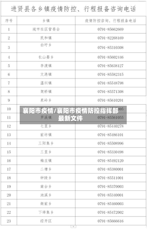 襄阳市疫情/襄阳市疫情防控指挥部最新文件