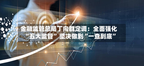 金融监管总局丁向群定调：全面强化“五大监管” 坚决做到“一查到底”