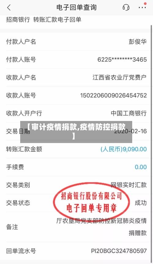 【审计疫情捐款,疫情防控捐款】