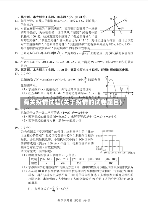 有关疫情试题(关于疫情的试卷题目)